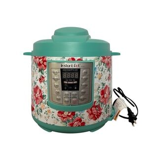 Pioneer Woman Instant Pot IP-Lux60 Vintage Floral Aqua 6 QT Pressure Cooker